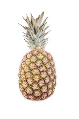 whole pineapple isolated on white background 