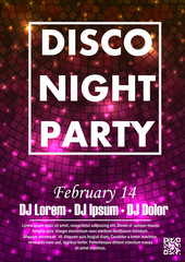 Fototapeta premium Night dance party music night poster template. 