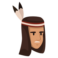 American indian face icon vector illustration graphic design