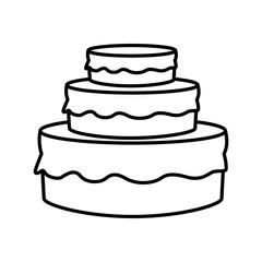 Big cake dessert icon vector illustration graphic design
