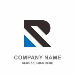 Monogram Letter R Geometric Square Space Architecture Interior Construction Business Company Stock Vector Logo Design Template