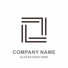 Geometric Infinity Square Space Box Architecture Interior Construction Business Company Stock Vector Logo Design Template