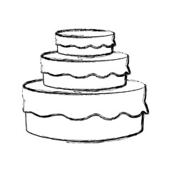 Big cake dessert icon vector illustration graphic design