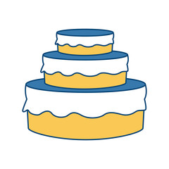 Big cake dessert icon vector illustration graphic design