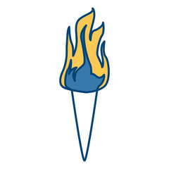 fire torch symbol icon vector illustration graphic design