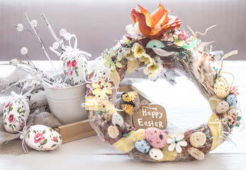 Easter composition wreath