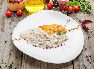 Creamy Garlic Mushroom Chicken