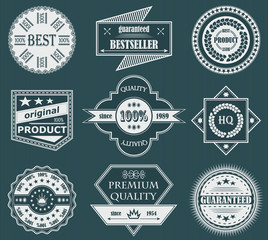 Premium quality labels. Set of vintage labels. Retro Design