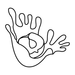 Nut cream splash icon vector illustration graphic design