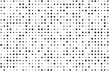 Grunge halftone background. Digital gradient. Dotted pattern with circles, dots, point small and large scale. 