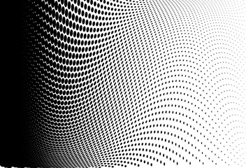 Abstract futuristic halftone pattern. Comic background. Dotted backdrop with circles, dots, point small scale. 