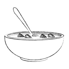 Cereal and milk bowl icon vector illustration graphic design