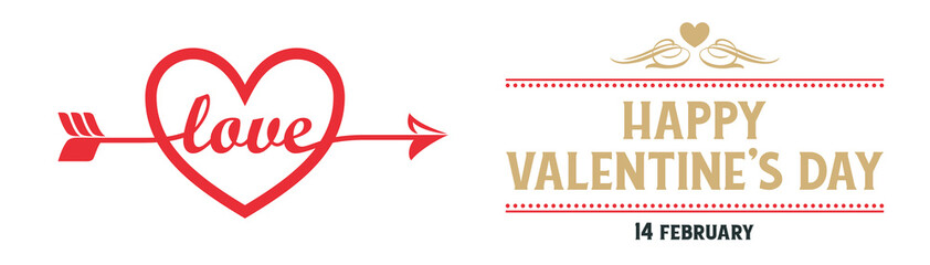 Happy Valentines day greeting card.