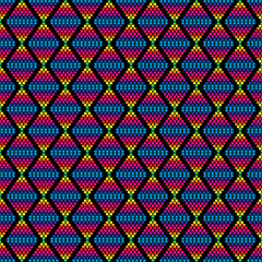 Abstract geometric rainbow pattern
