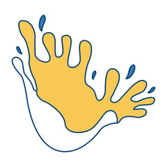 Chocolate splash isolated icon vector illustration graphic design