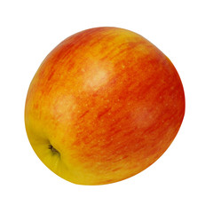Apple red with yellow Round Glitter