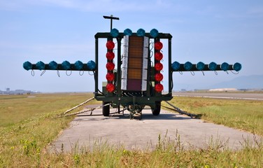 A Navy optical landing system (FLOLS), also known as a Meatball
