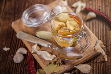 marinated pickled  porcini mushrooms 