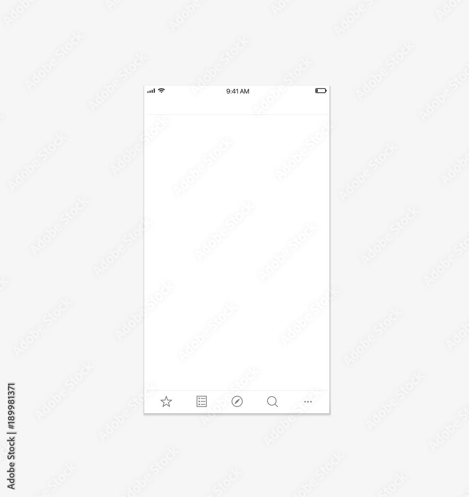 Poster modern smartphone application vector mockup