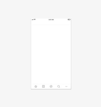 Modern smartphone application vector mockup