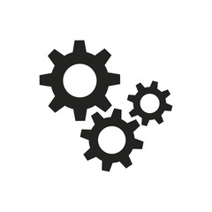 Gears. Vector sign.