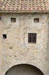 Ancient stone house in Girona, Spain