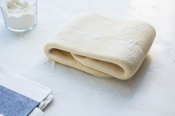 Making Puff Pastry. 