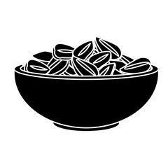 Oat flakes bowl icon vector illustration graphic design