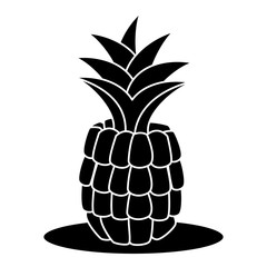 Pineapple sweet fruit icon vector illustration graphic design