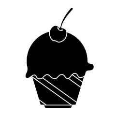 Cupcake delicious dessert icon vector illustration graphic design