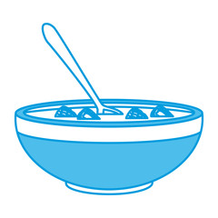 Cereal and milk bowl icon vector illustration graphic design