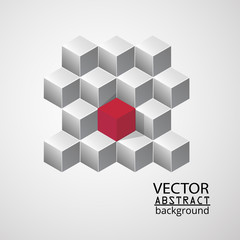 Vector illustration abstract geometry cube