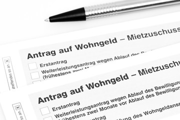 Antrag auf Wohngeld