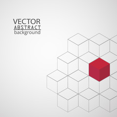 Vector illustration abstract geometry cube