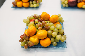 grapes and tangerines