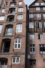 Fototapeta na wymiar Houses on Deichstrasse Hamburg