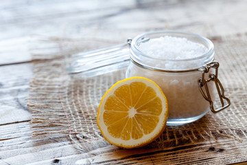 Organic cosmetics concept with lemon ingredients 