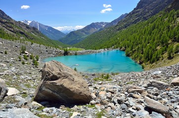 Blue lake, Valle d'Aosta, Italy
