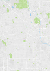 Fototapeta premium Los Angeles colored vector map