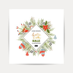 Winter shopping sale template