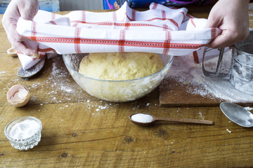 Making buns at home.