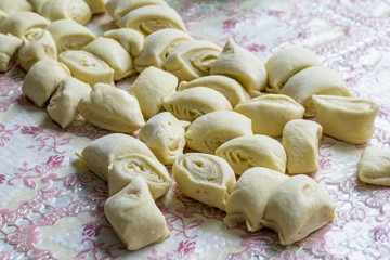 Making buns at home.