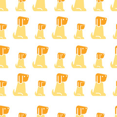 Seamless pattern with dogs