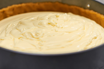 White cream close up. Mayonnaise macro view.