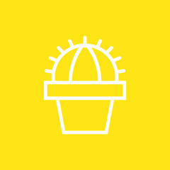 Kaktus - Icon, Symbol, Piktogramm, Bildmarke, grafisches Element - gelb - Web, Druck - Vektor