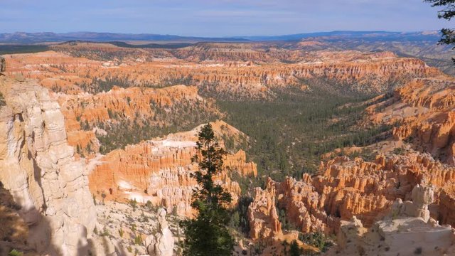 Pan Top View On Sand Mountain Red Orange Bryce Canyon National Park USA