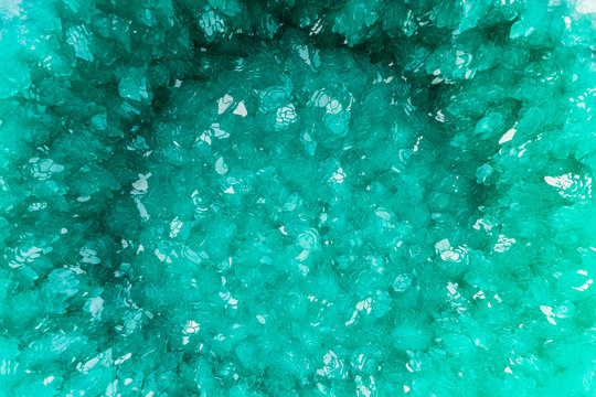 Aquamarine Crystals Pattern Abstract Background Iron Sulphate