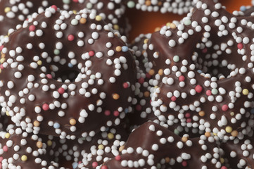 Cake rings with icing and topping