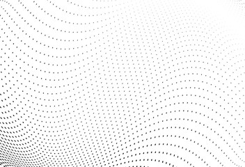 Naklejka premium Abstract futuristic halftone pattern. Comic background. Dotted backdrop with circles, dots, point small scale. 