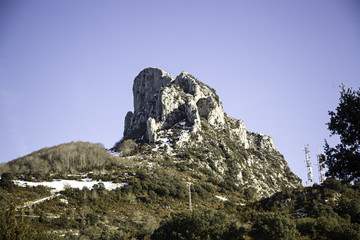 Mountains with skies